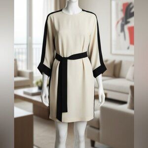 NWT Reiss Cream and Black Dress